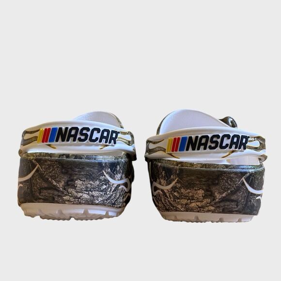 NEW Crocs Nascar Realtree Classic Clogs Size Men's 9 Women's 11 Camo Racing - Picture 9 of 13